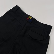 CASTELBAJAC +2 NATURE カステルバジャック ナチュール 刺繍入り ツータック スラックスパンツ サイズ 78 /ブラック/日本製