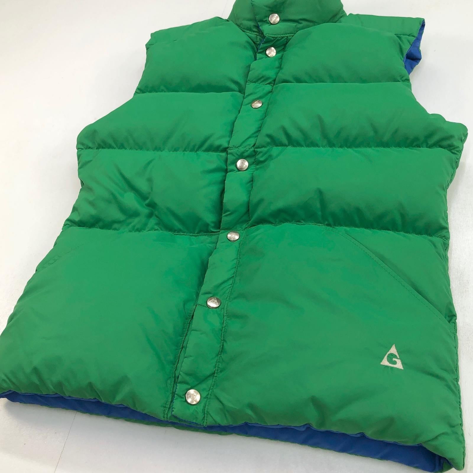 RUMCHE ラムシェ ベスト/ノースリーブ M 緑 【古着】【中古】【送料無料】 古着 70s WoolRich 計量 100% ナイロン シェル ダウン ベスト ミント