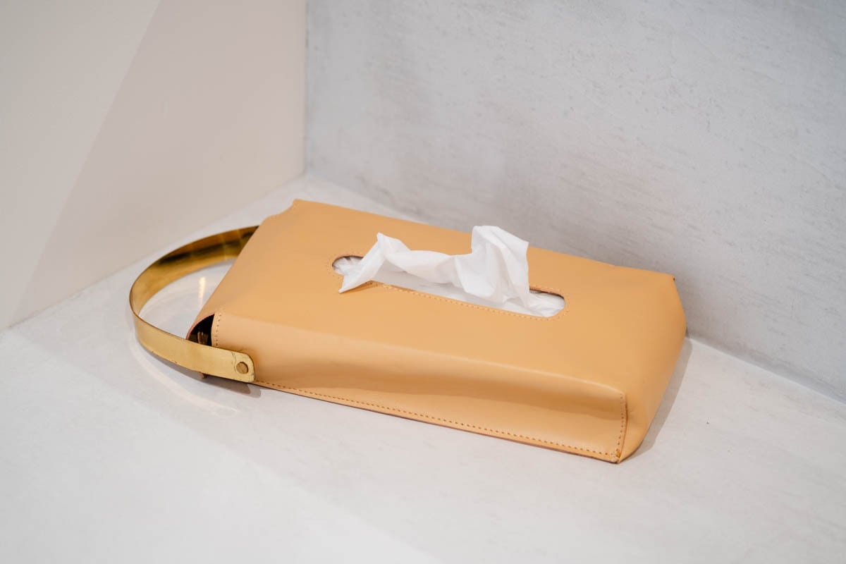 LEATHER TISSUE COVER_Natural