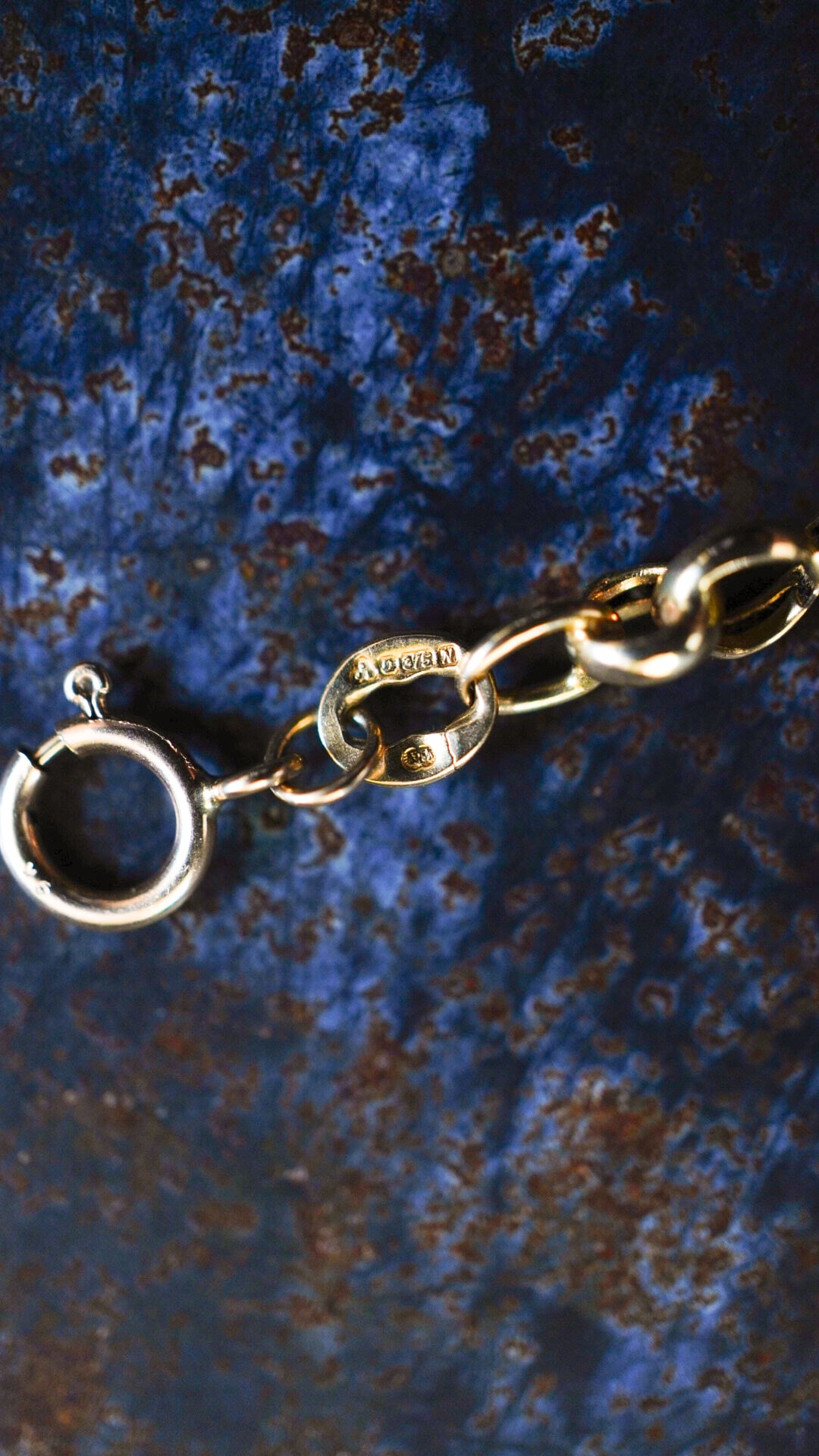 VINTAGE】U.K. VINTAGE 9ct イエロー ゴールド オーバル リンク