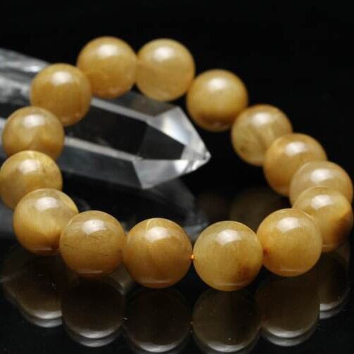 ルチルクォーツ ブレスレット 14mm  おまかせ便 211-3999