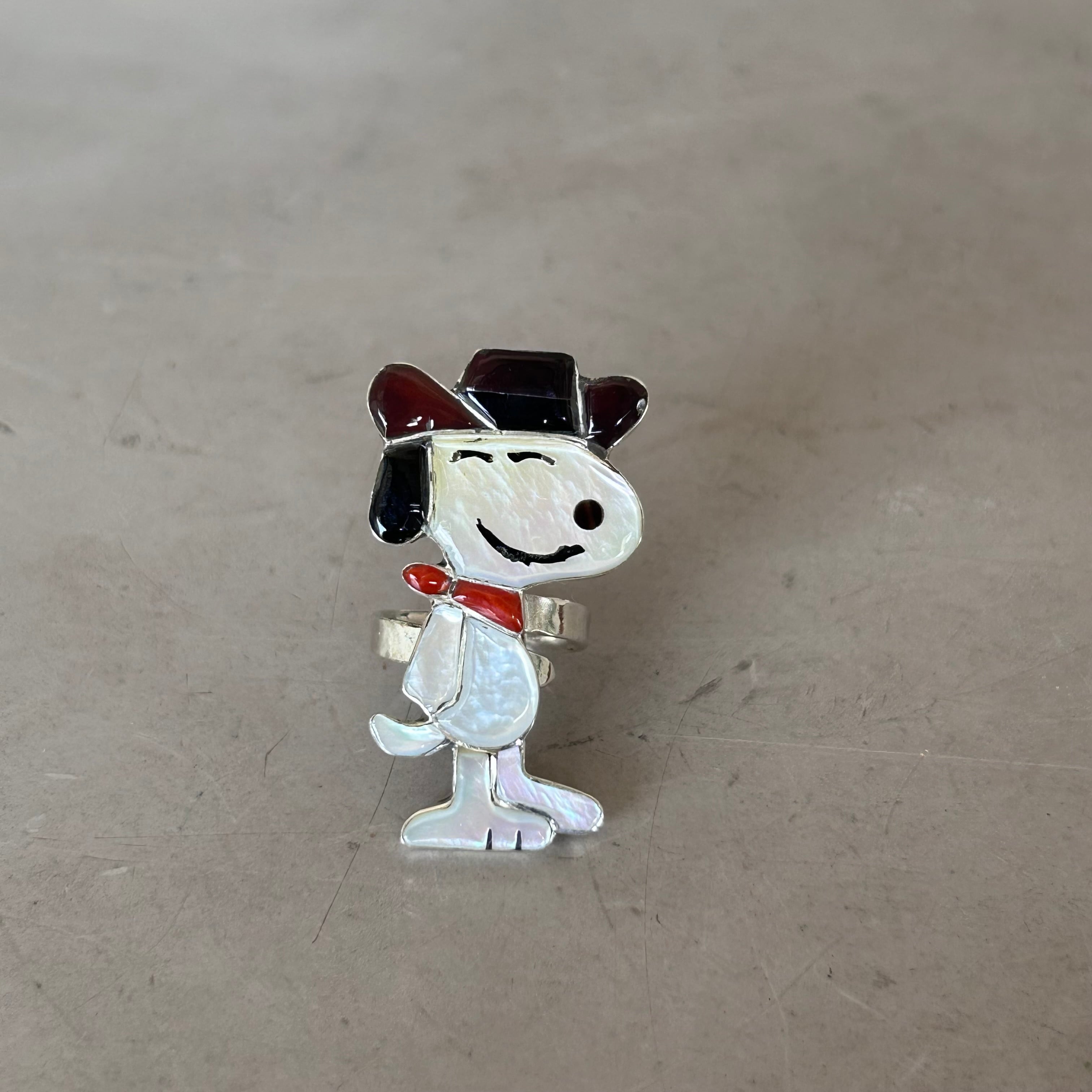 ズニ族 DON DEWA作 インレイキャラクターリング | Lucy vintage silver