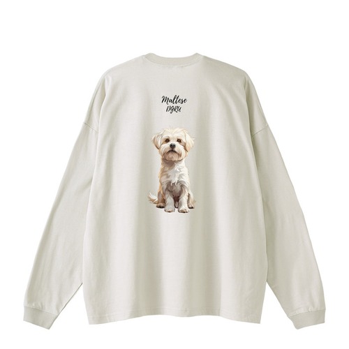 マルチーズ ルーズロングスリーブTシャツ