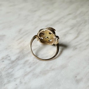 antique art nouveau 18ct gold ring set with diamond " lizard "