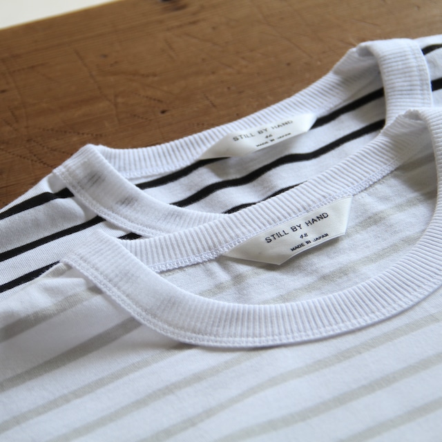 STILL BY HAND【 mens 】Cotton silk crew neck t-shirt