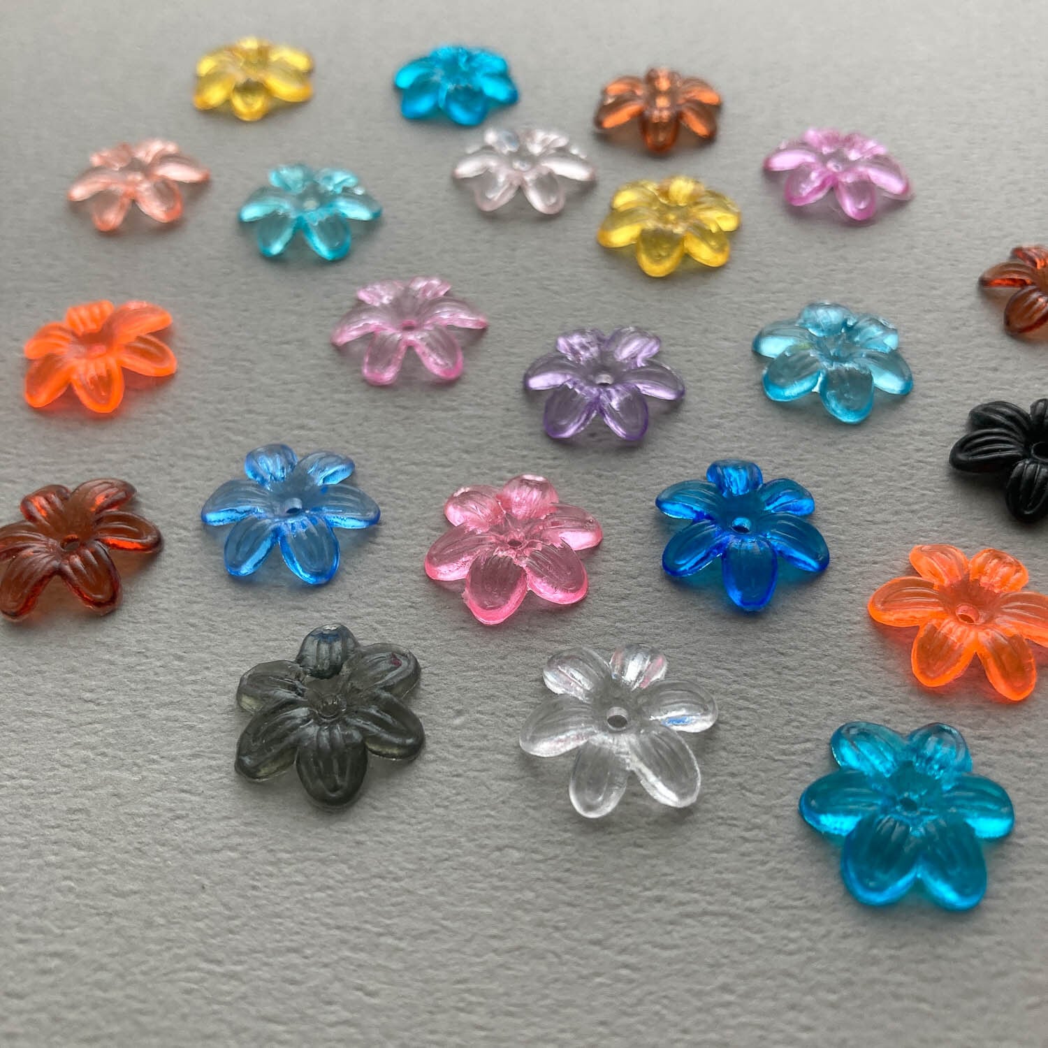 お花ビーズ追加分 クリアカラーお花ビーズパック（25p） | Dua-アクセサリーパーツ