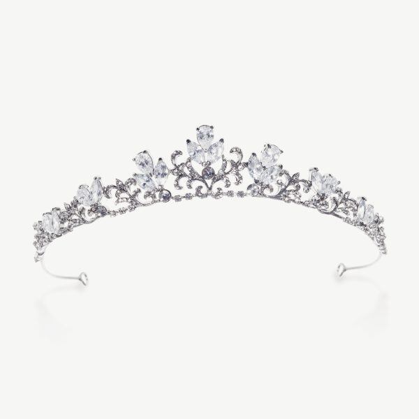 Ivory & Co. アイボリー・アンド・コー Eternal Love エターナルラブ ブライダルティアラ ジルコニア クリスタル クリスタル シルバー 結婚式 アクセサリー (IC-T26)