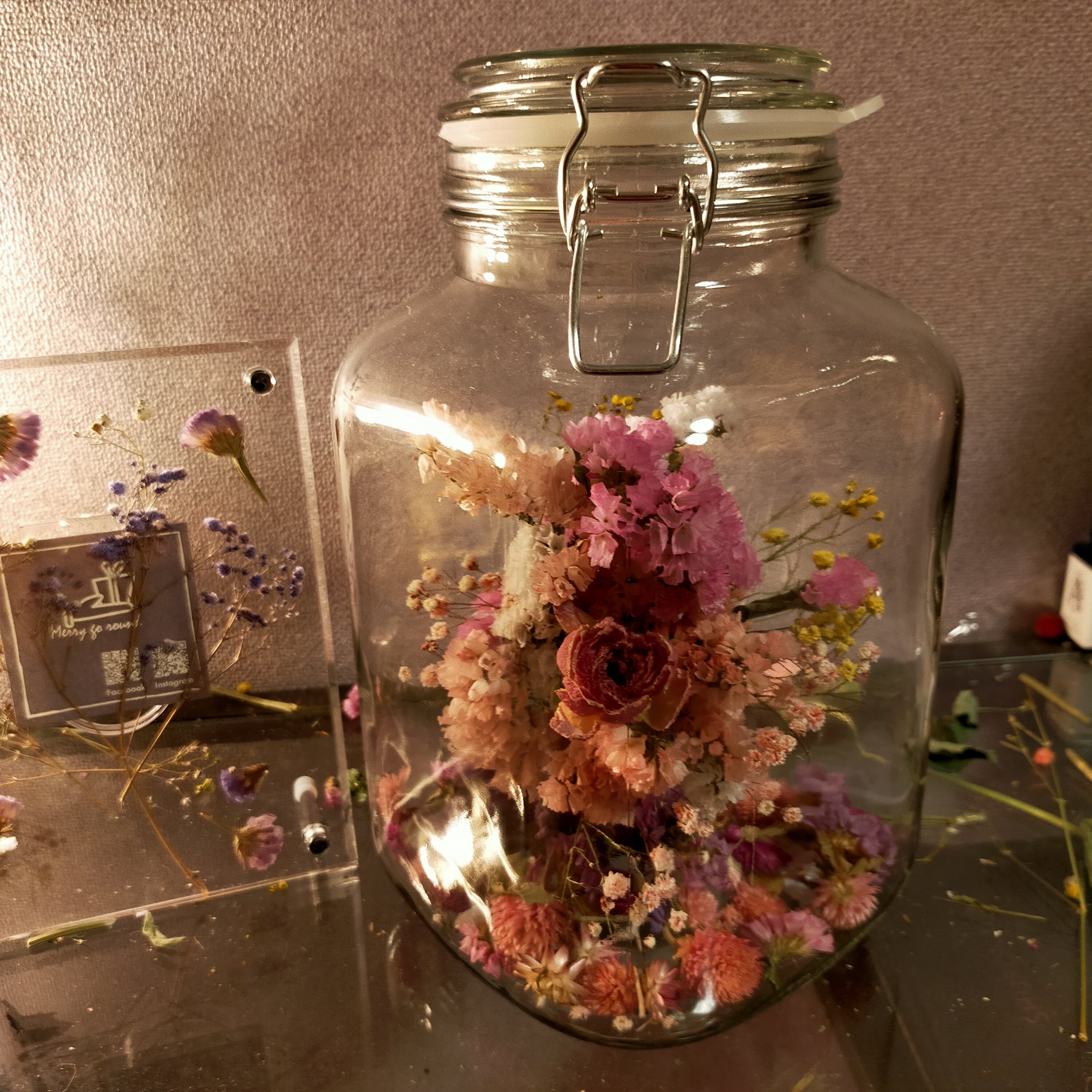 ”永”ブーケインボトル L 【”Ei”Dried Flowers Bouquet in Bottle L】