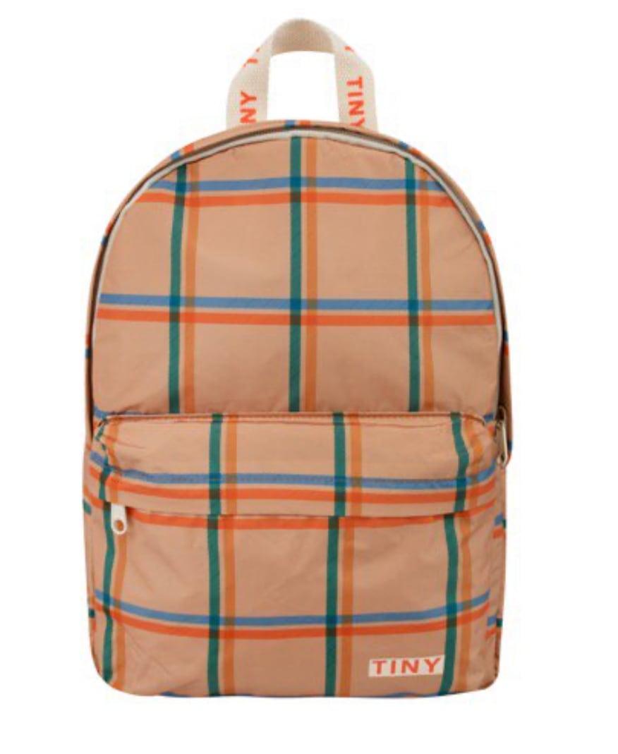 TINYCOTTONS AW23 / CHECK BACKPACK / almond | MILK