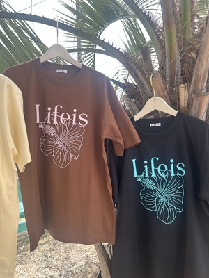 LIFE is ハイビスカス半袖Tシャツ ¥6,500+tax