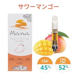 【サワーマンゴー】CBD VAPE　カートリッジ 1ml（CBD リキッド ベイプ カートリッジ 電子タバコ）