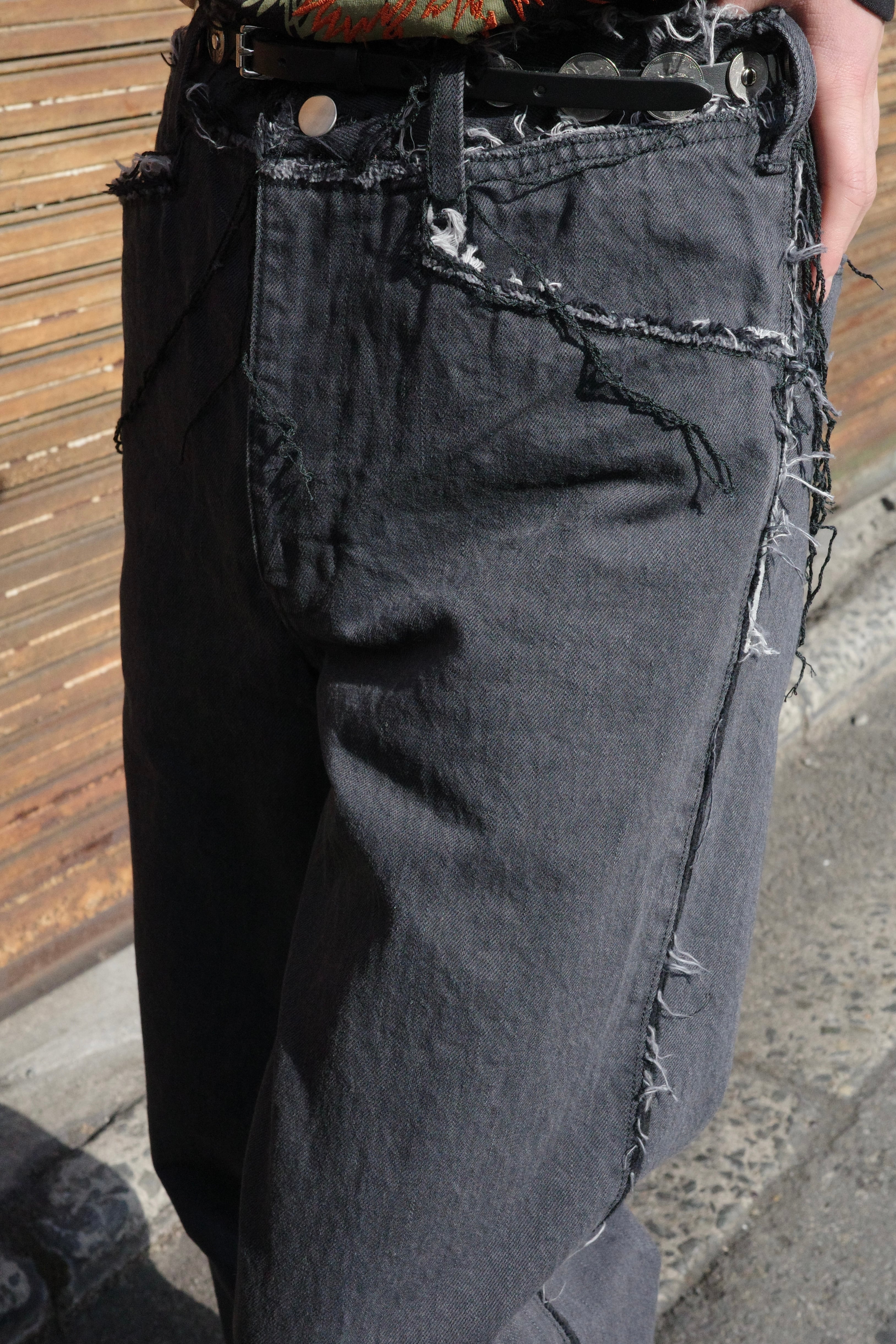 Midorikawa【DENIM PANTS -BLACK-】 | lloomm