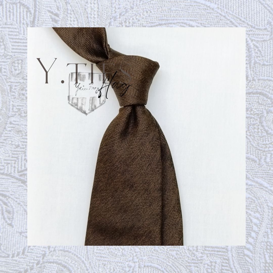 premium】京都-NISHIJINシルク／ネクタイ／◇メランジブラウン／メンズ