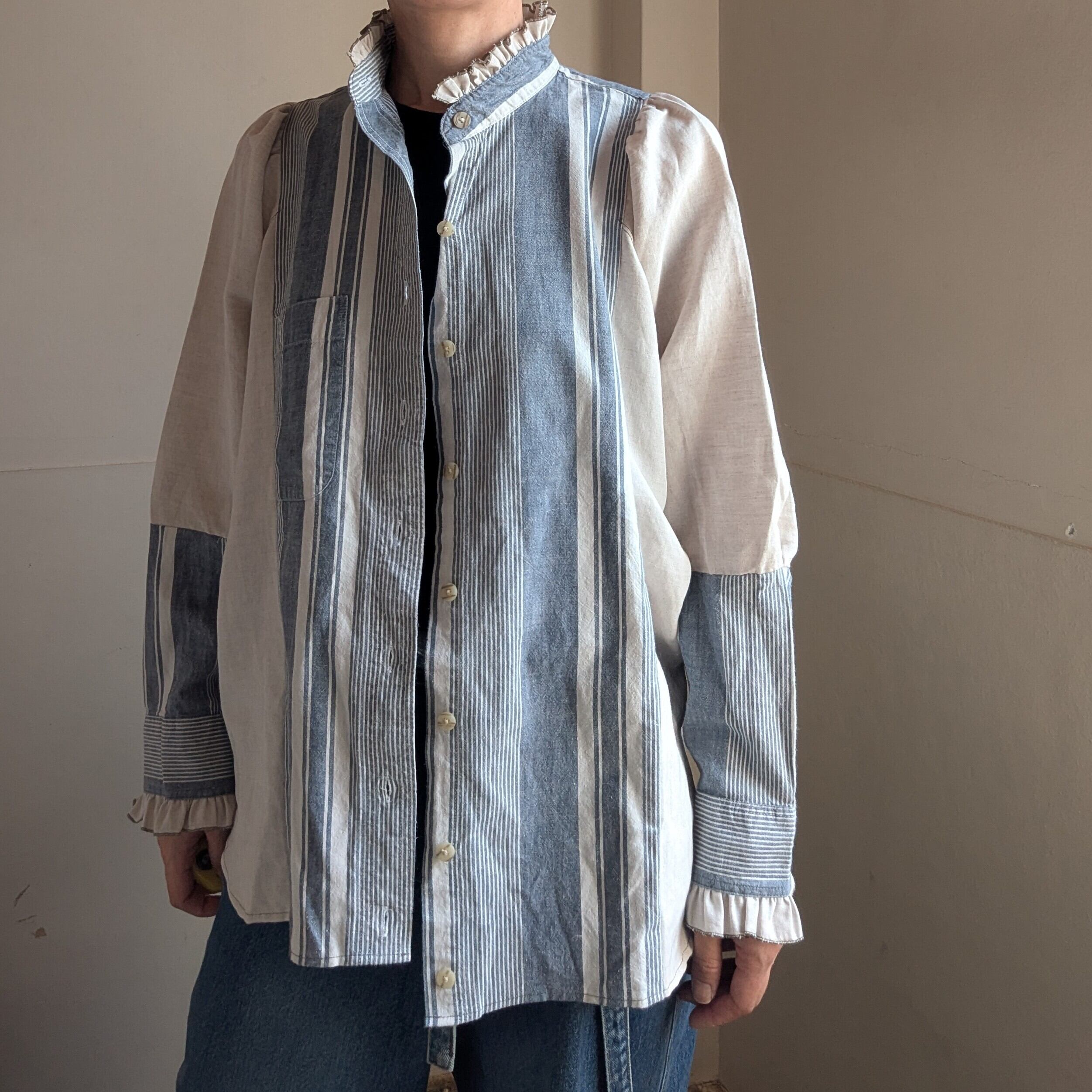 RehersalL - 専用！！リハーズオール　リメイクシャツ リメイク一点物［ REHERSALL ］リハーズオール / フリルカラー