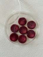 Japanese Vintage ボタン ワインレッド 22mm 六角形 2個セット レトロ アクセサリーパーツ 二つ穴