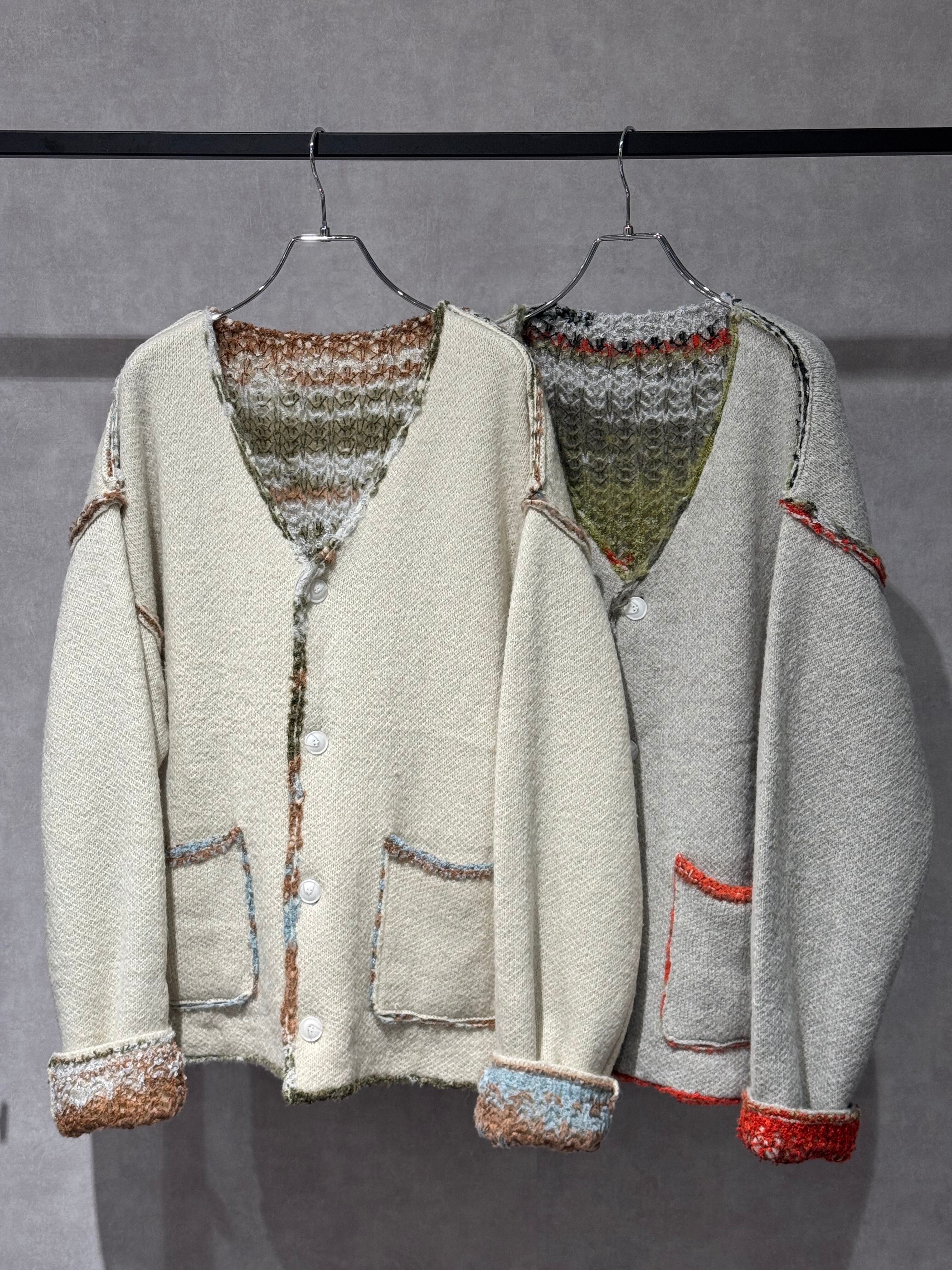 reversible knit jacket cardigan