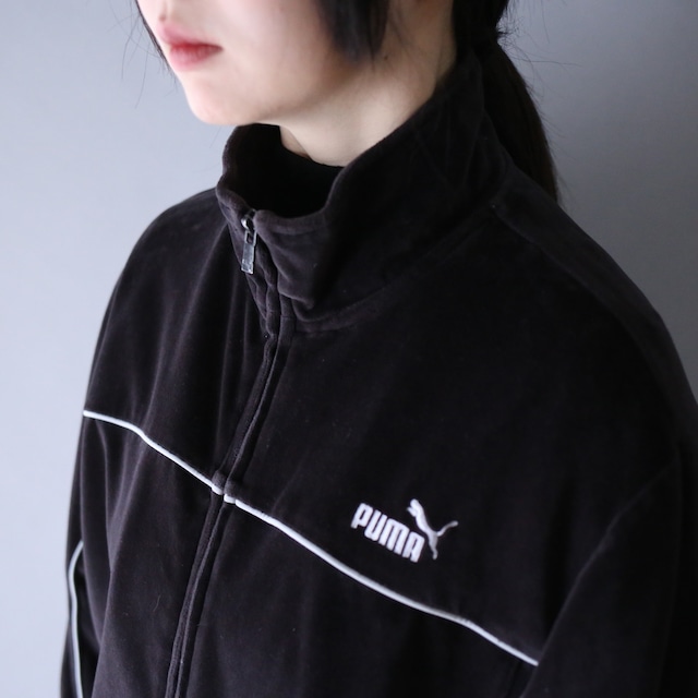 "PUMA" piping design velours mode track jacket