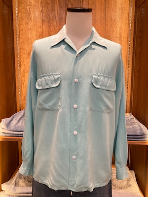 “open collar” silk shirt シルクシャツ-Shimokita-