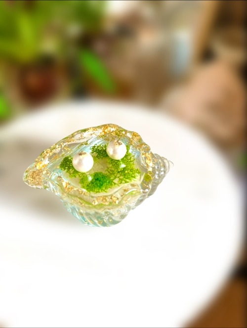 森の貝のリングピロー