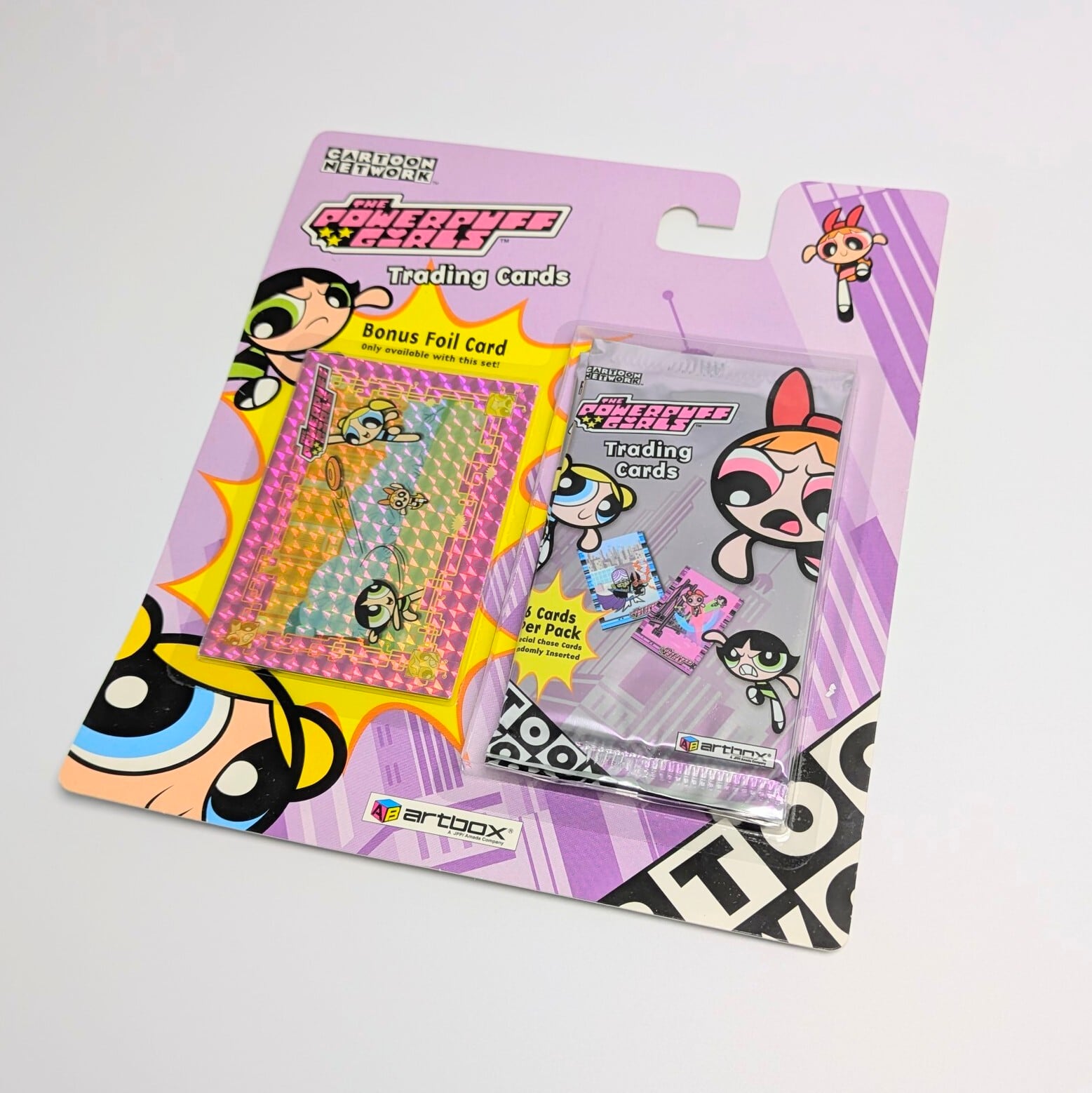 ☆DEADSTOCK 2000年製☆ 送料無料！【 パワーパフガールズ（ The Powerpuff Girls ）】Trading Cards SPECIAL SET カートゥーンネットワーク CARTOON NETWORK / VINTAGEトレカ単品 （1個=6CARDSが2個 +1BONUS Card）〚アメリカン雑貨 アメトイ〛