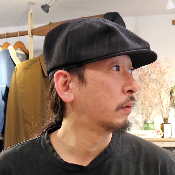 Porter Classic PIN STRIPE LINEN COTTON CASQUETTE ポーター