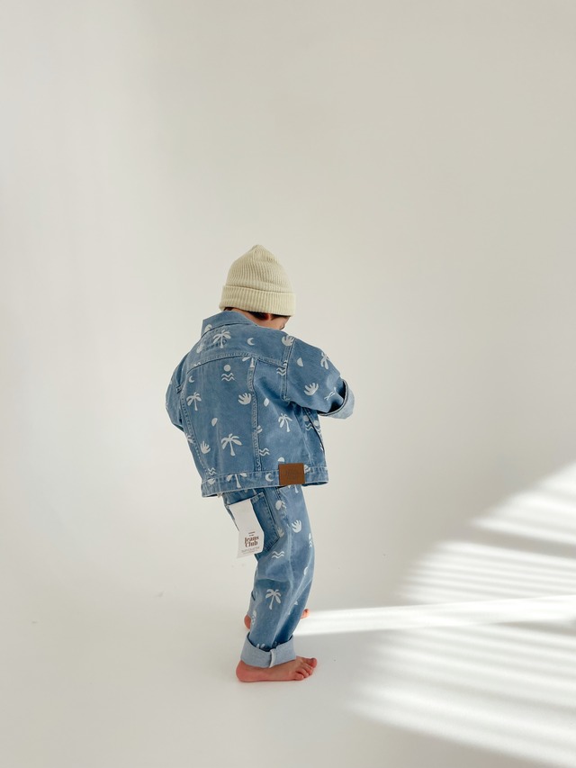 【bamlovesboo×TWIN COLLECTIVE】Trucker Jacket - Cali Print Denim