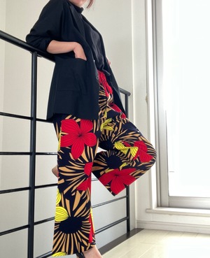 SIKUパンツ straight =big flowers=