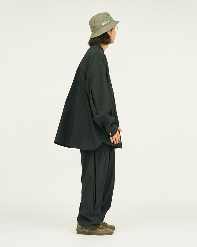 残り１点【FreshService(フレッシュサービス)】STRETCH MATTE TAFFETA BAND COLLAR SHIRT（FSC241-50096）