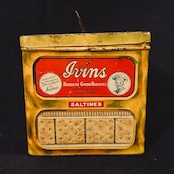 1920s アイヴィンズ ソルティン クラッカー ヴィンテージ ティン缶 IVINS “SALTINES” Cracker Tin T-684