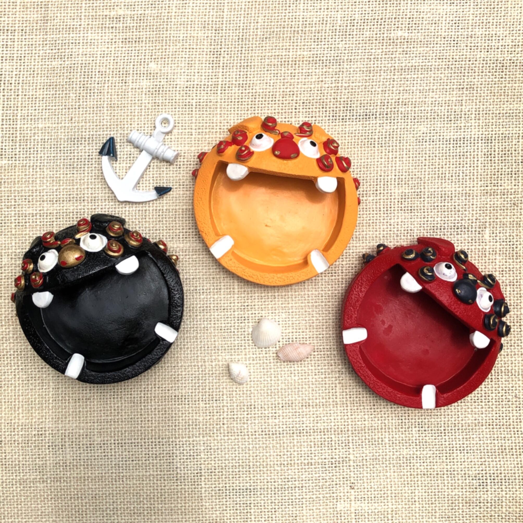 未使用⭐ 2個 カメのジュエリートレイ 鍵トレイ 陶器 セラミック 灰皿 vivi-1374.jpg