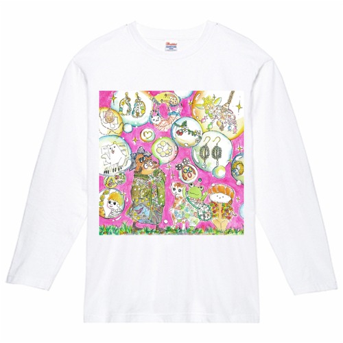【solmu】"神戸のかわいい雑貨屋さんマルシェ"イベント限定グッズ ロングTシャツ（白2XL）