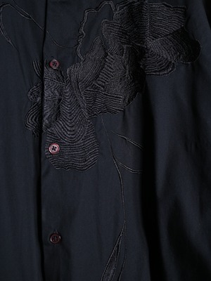 "刺繍" front and back big design XXL over silhouette shirt