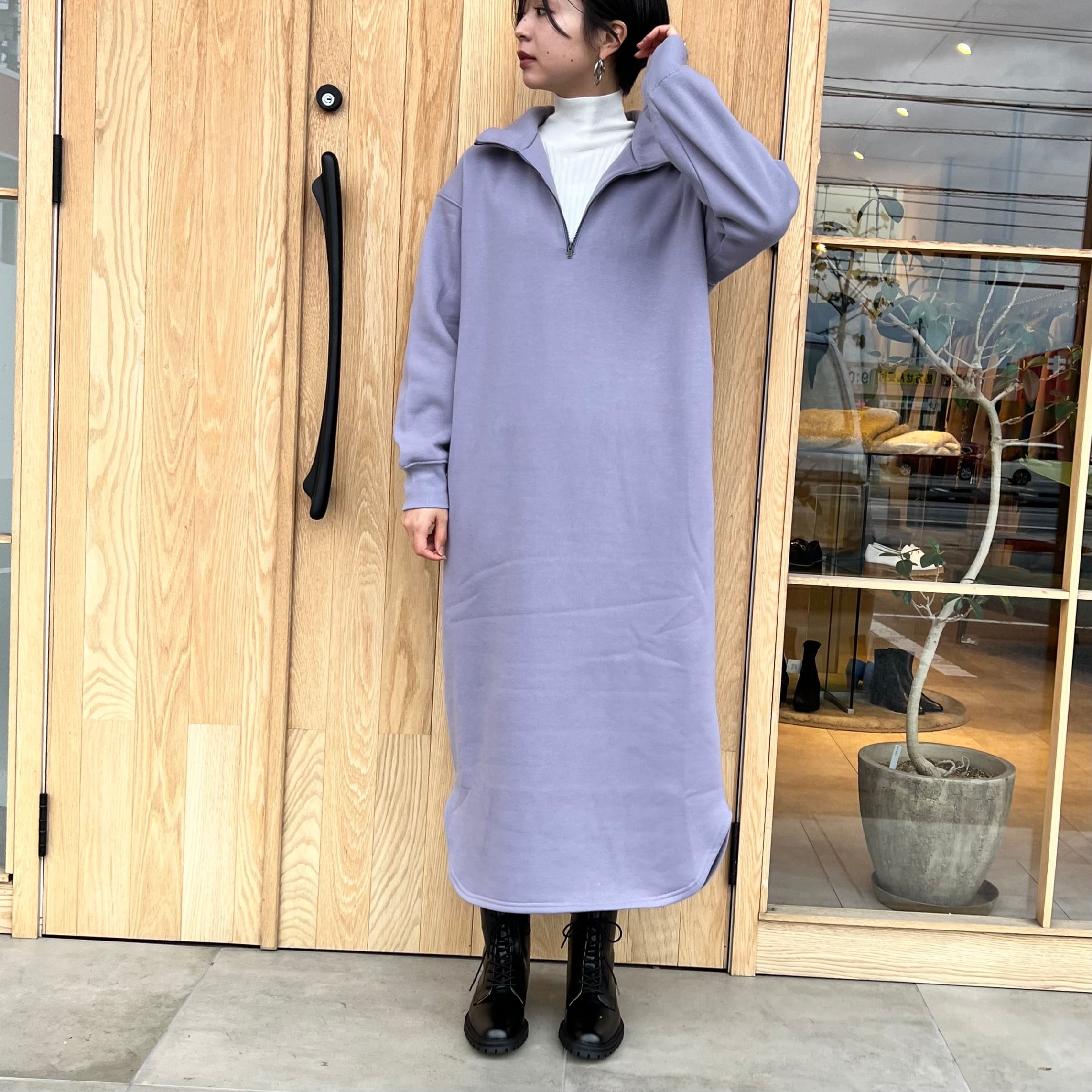 CLOCHE 】ハーフジップ裏起毛ワンピース | valance 福井｜レディース