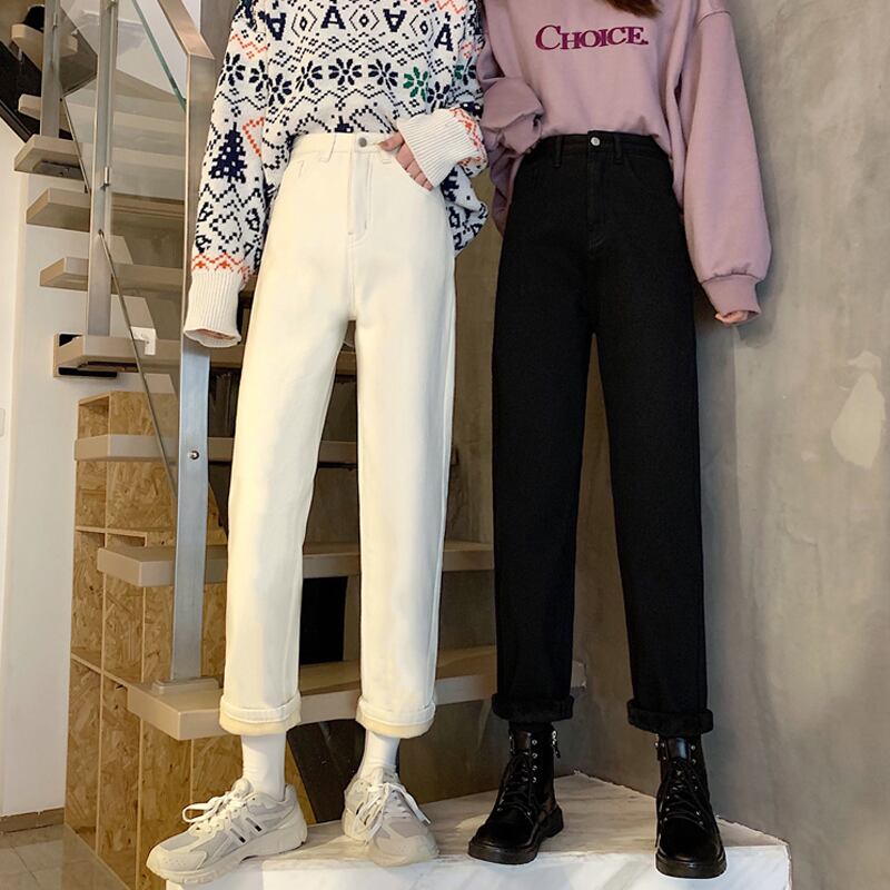 ジーンズ スプリングスタイルオータムルーズパンツ ハイウェストスリム 春物 秋物 試着室10599363517