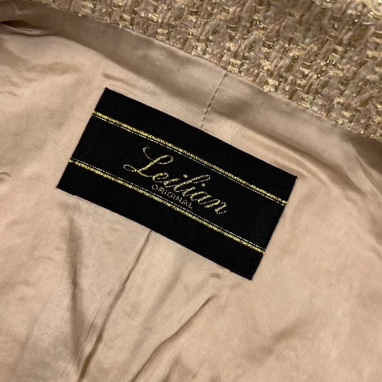 Leilian レリアン LINTON ツイード ジャケット 9/アイボリー 系 レディース