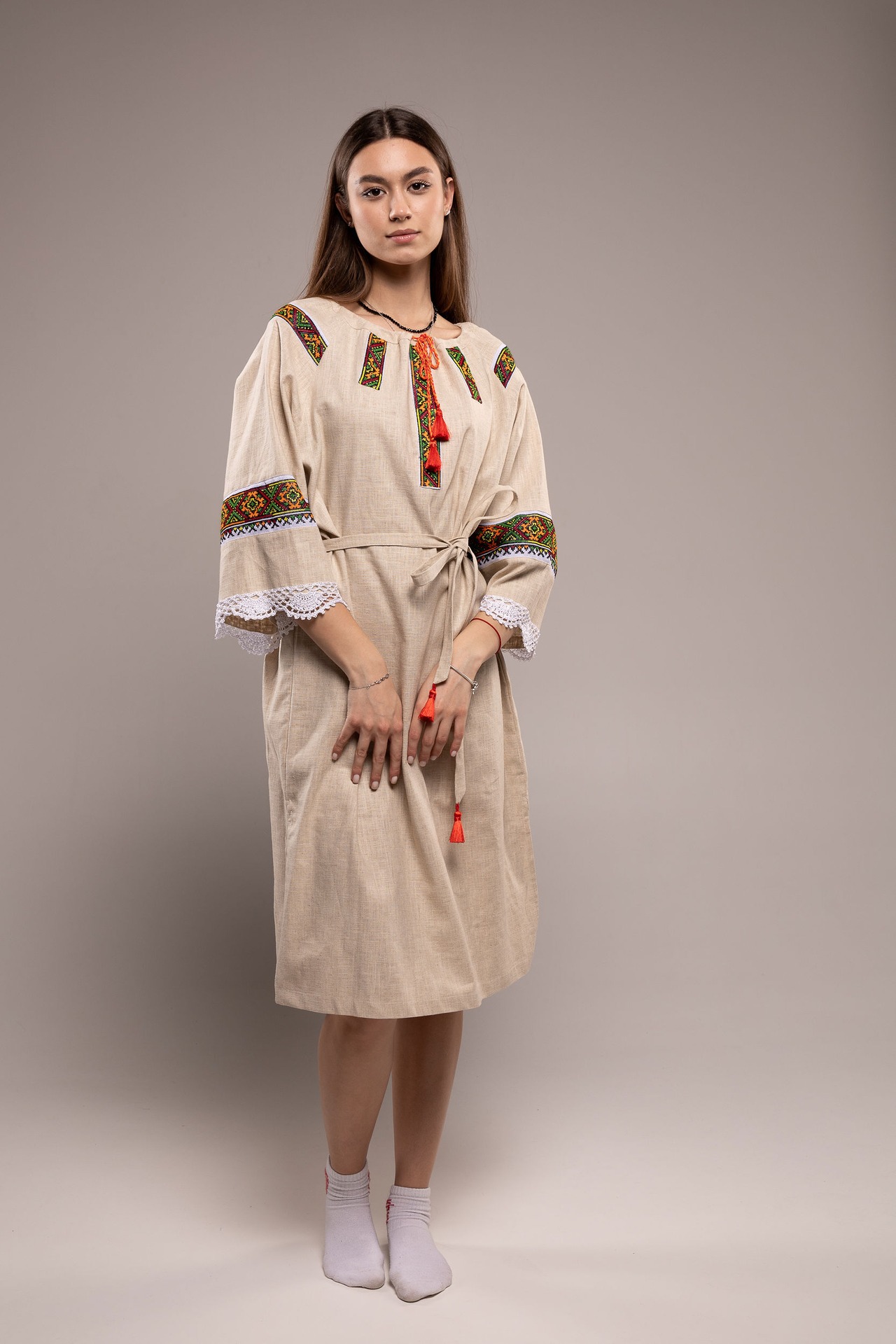 ウクライナ刺繍ヴィシヴァンカ　手刺繍　レディース・フリーサイズ - 4