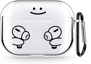 【数量限り】AirPods Pro ケース 2019年10月発売用 クリア おしゃれ シンプル ミュージック 音楽 創意 エアポッツ パターン デザイン 透明 かわいい かっこいい エアーポッズ プロ カバー AirPods Pro 用 ケース レディース メンズ カラビナ付き TPU 携帯ケース