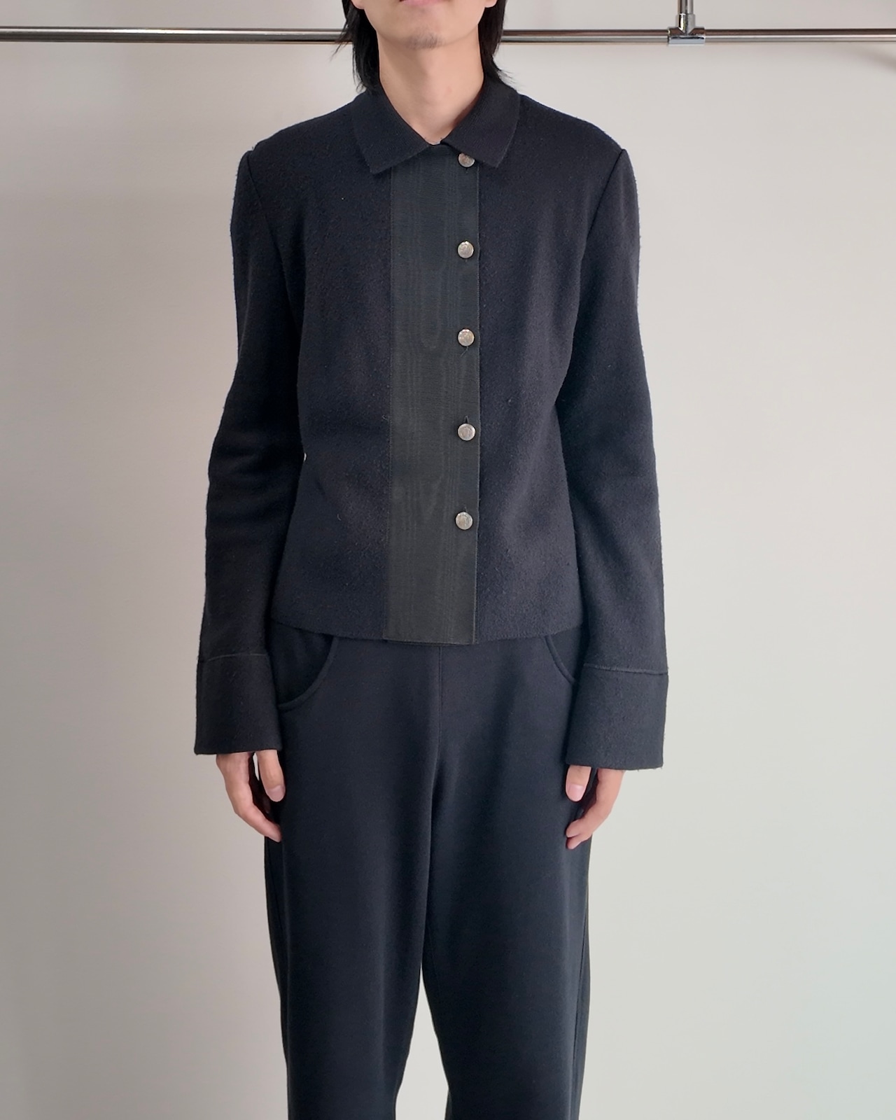 【Salvatore Ferragamo】long sleeve felt fabric blouson
