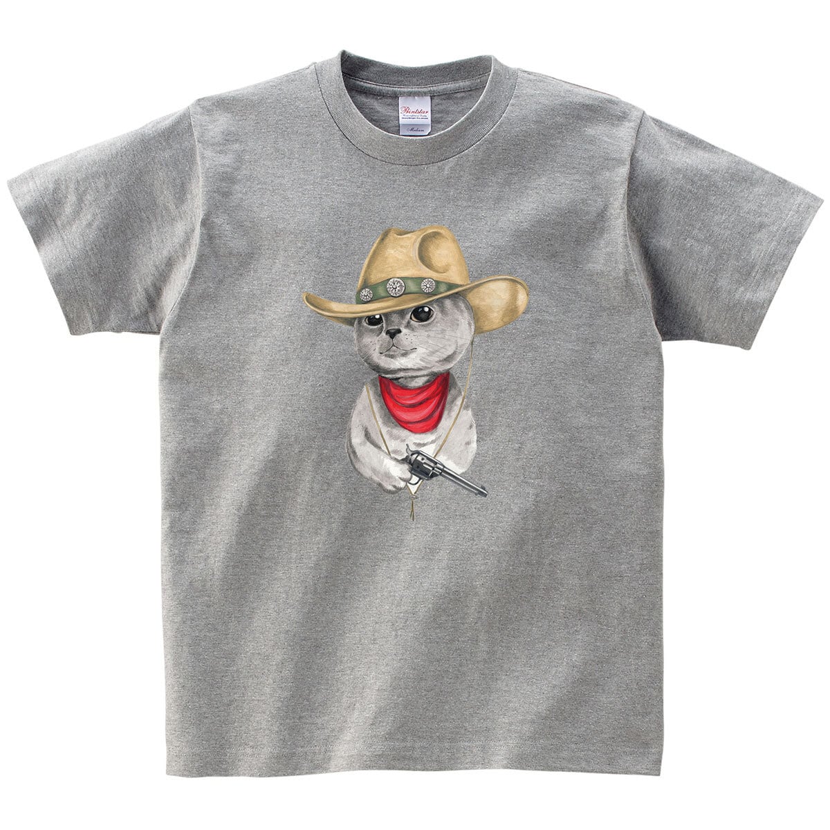 ガンマン猫 Tシャツ cat33 ねこ tシャツ おもしろtシャツ 猫  ねこ アニマル ゆるキャラ ネコ好きに