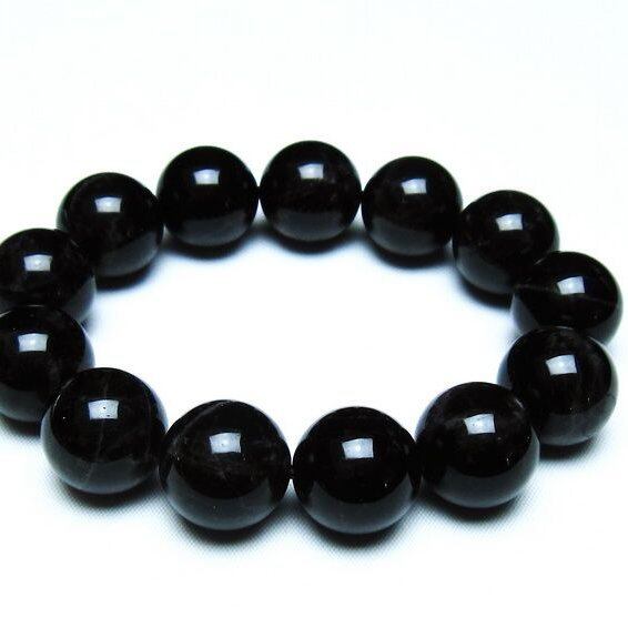 モリオン 黒水晶 ブレスレット 18mm 一点物 メール便可 [M便 1/10] 111-46303
