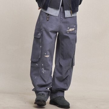 FAIR FOCUS クラッシュ デニム パンツ Fair Focus Japanese Style 