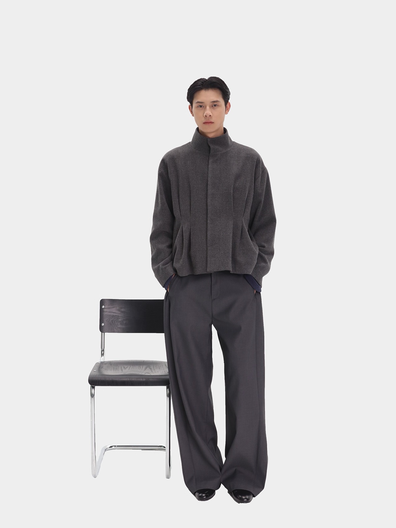 Nothingnoth 25AW WOOL PLEATED JACKET