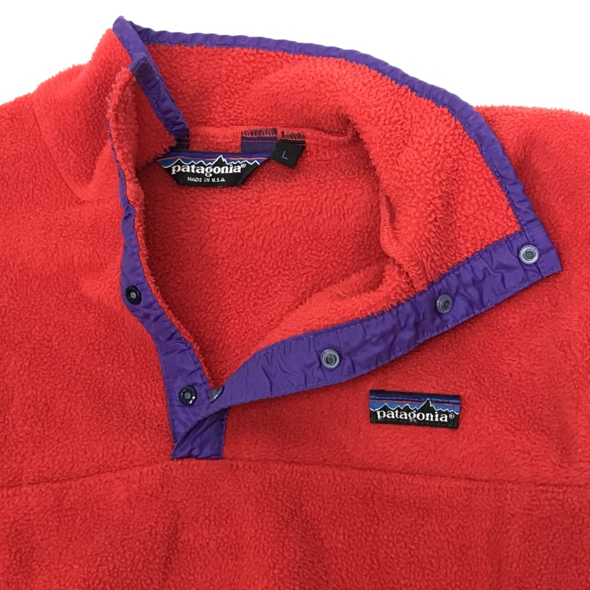 80s USA製 patagonia フリース 三角タグ ハーフボタン宜しくお願い致し 