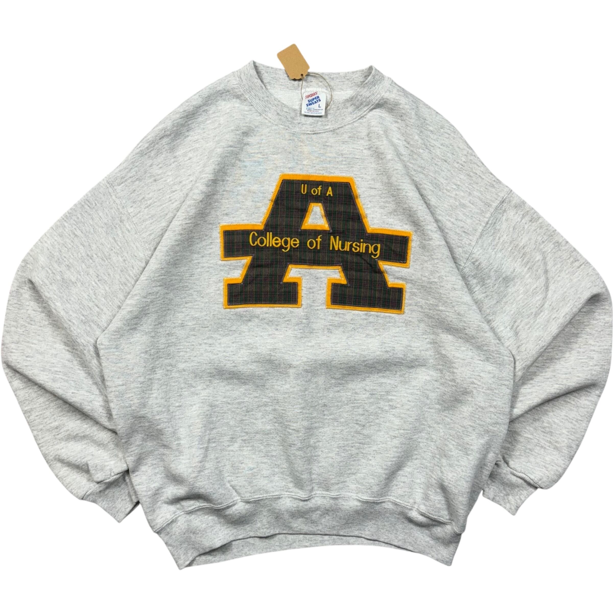 《L》JERZEES ジャージーズ UofA College of Nursing アリゾナ・カレッジ・オブ・ナーシング大学 スウェット USA製 90年代 No.4226