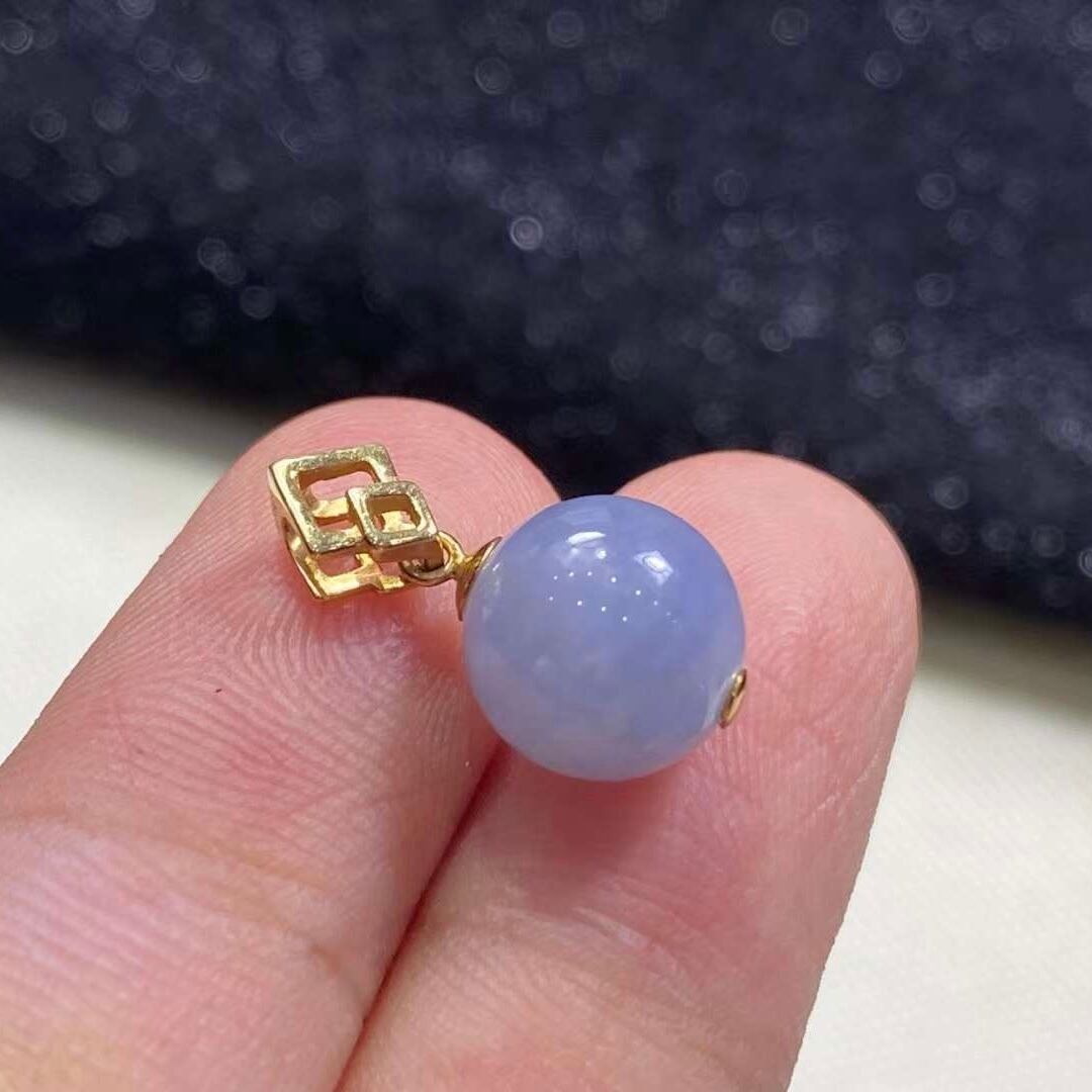 含浸無し❣️発色綺麗✨7.52CT\u0026D0.41CT✨k18ラベンダー翡翠ネックレスお手続きよろしくお願い致します