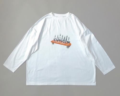 《michirico 2026AW》Skateboard T / white / F・big F(大人)