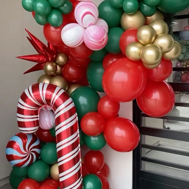[即納]Xmas stick balloon red