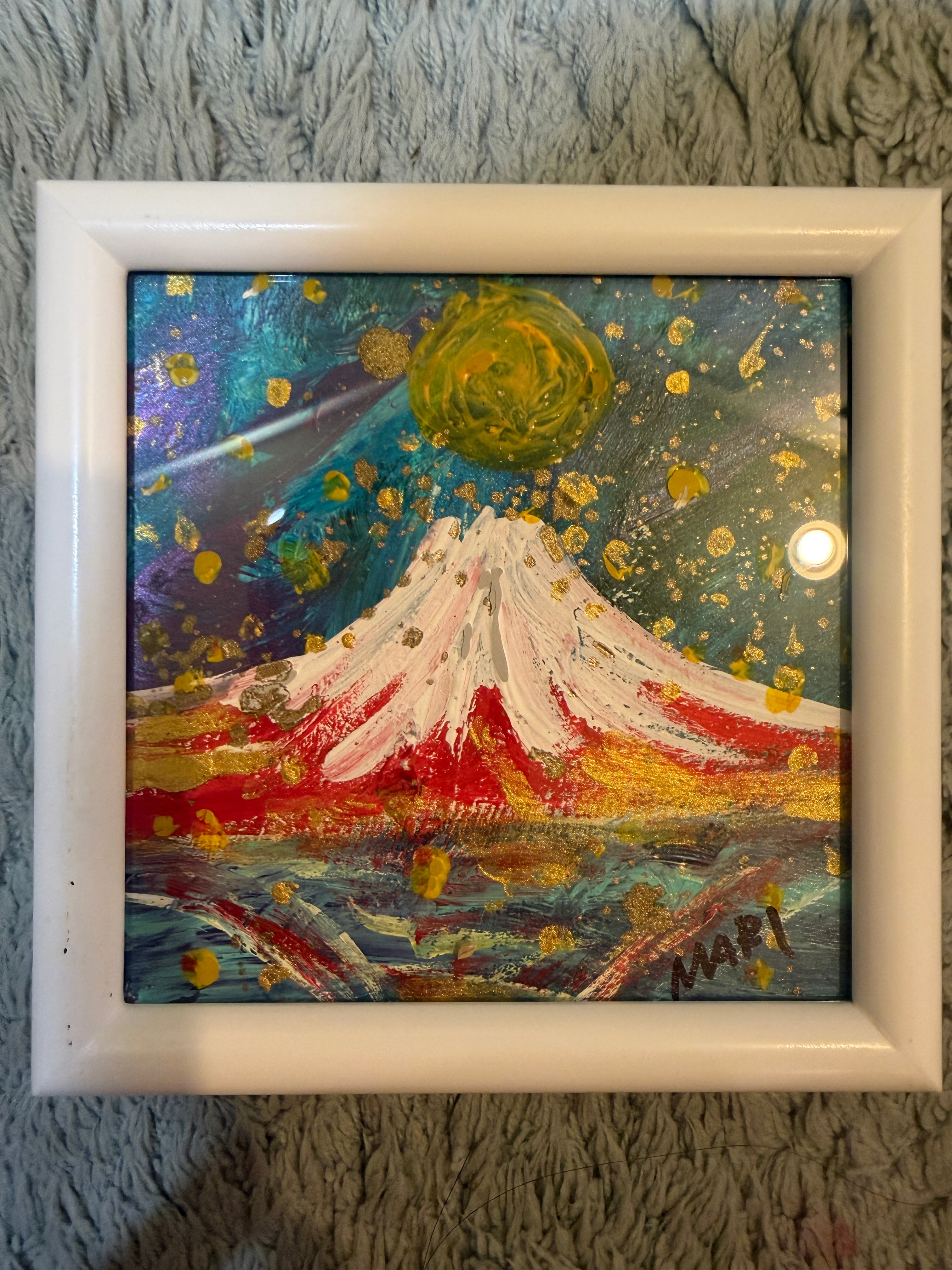 ミニアチュア飛躍の赤富士 | MARI NISHIMURA ART