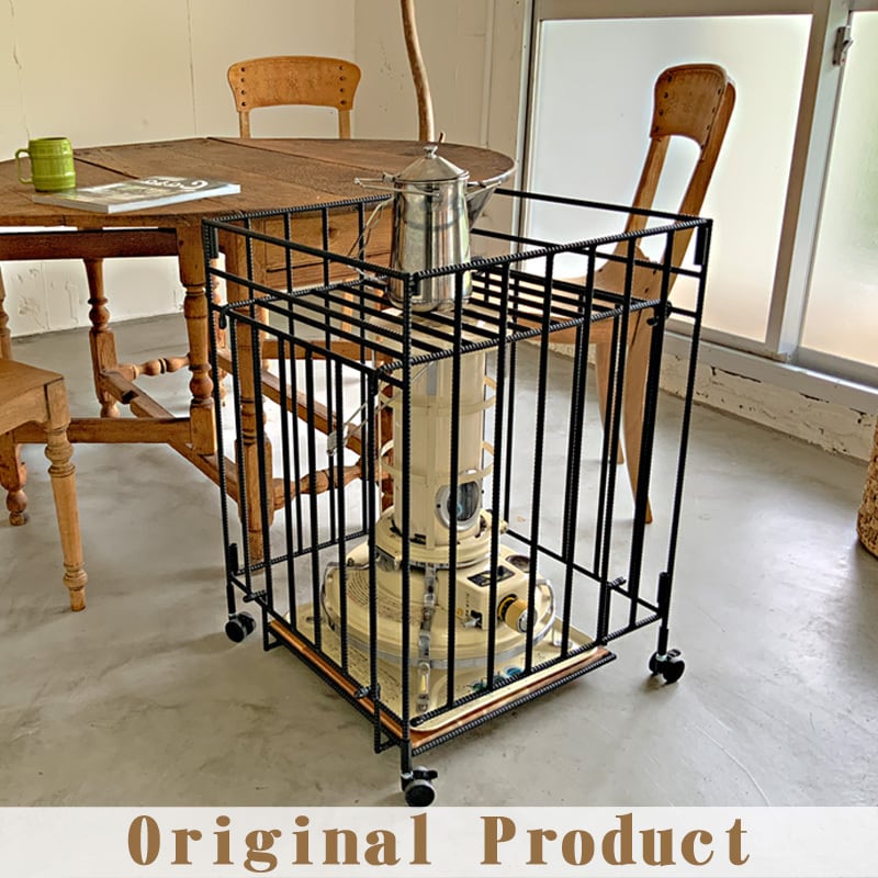 キャスター付き】ストーブガード コンパクト 収納タイプ 折りたたみ