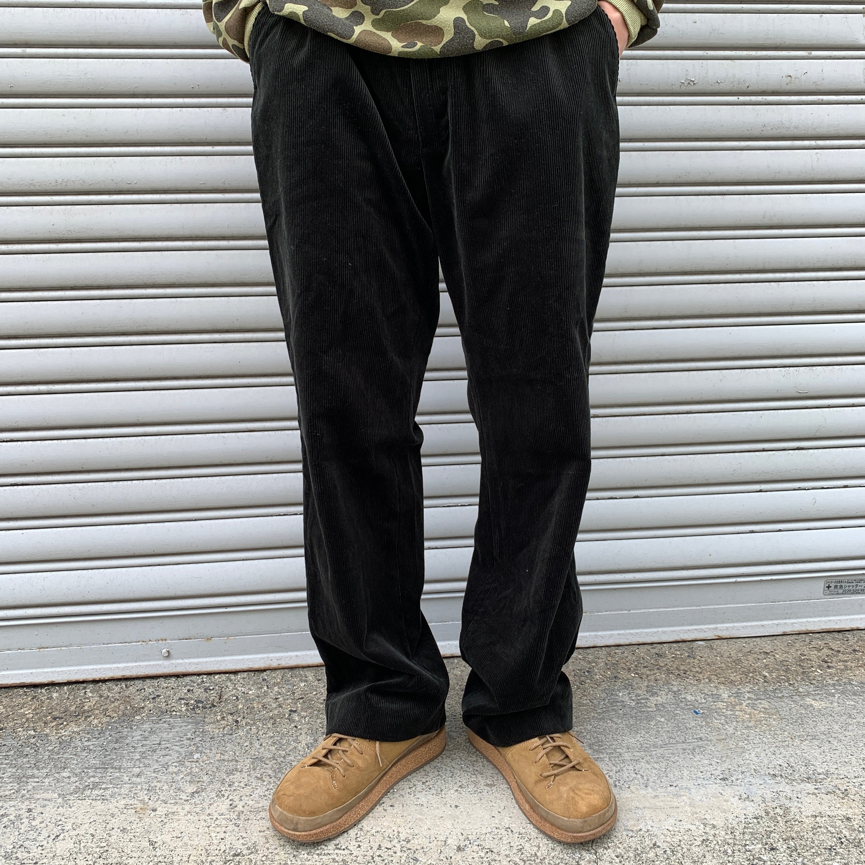 ラルフローレン コーデュロイスラックス 太畝 ブラック W36L30 | 古着